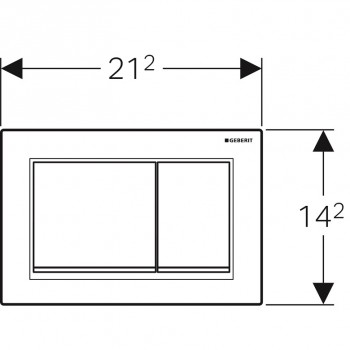 Geberit Omega30 Divrežīmu noskalošanas taustiņš, 115.080.KH.1