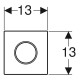 Geberit Sigma10 Pisuāra pneimatiskā poga, 116.015.KH.1