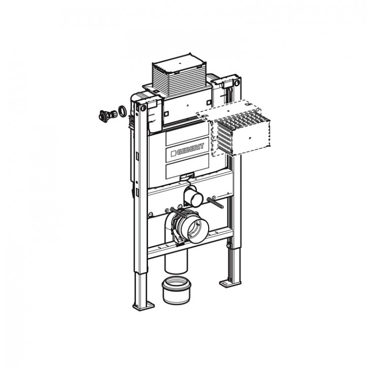 Geberit Montāžas rāmis WC podam Duofix Omega, 111.003.00.1