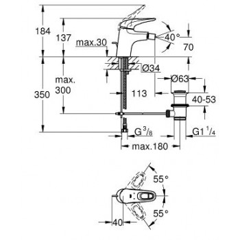 Grohe Eurostyle New Bidē jaucējkrāns, 33565 003