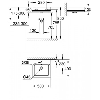 Grohe Cube Ceramic Izlietne 50x49cm, 3947400H