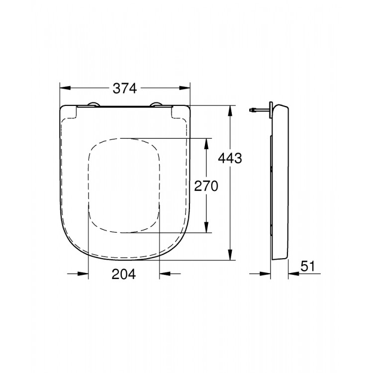 Grohe Euro Ceramic Cietais vāks, 39331001