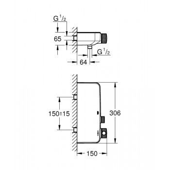 Grohe GROHTHERM SmartControl Dušas termostats, 34719000