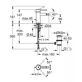 Grohe Essence Bidē jaucējkrāns, 32935001