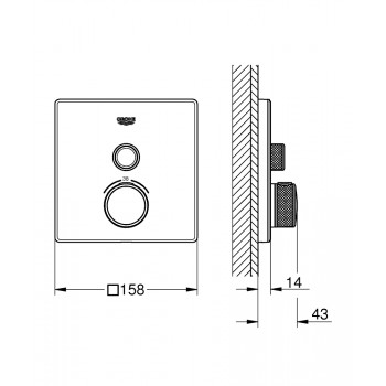 Grohe Grohtherm Dušas jaucējkrāna dekoratīvā daĮa, 29153LSO