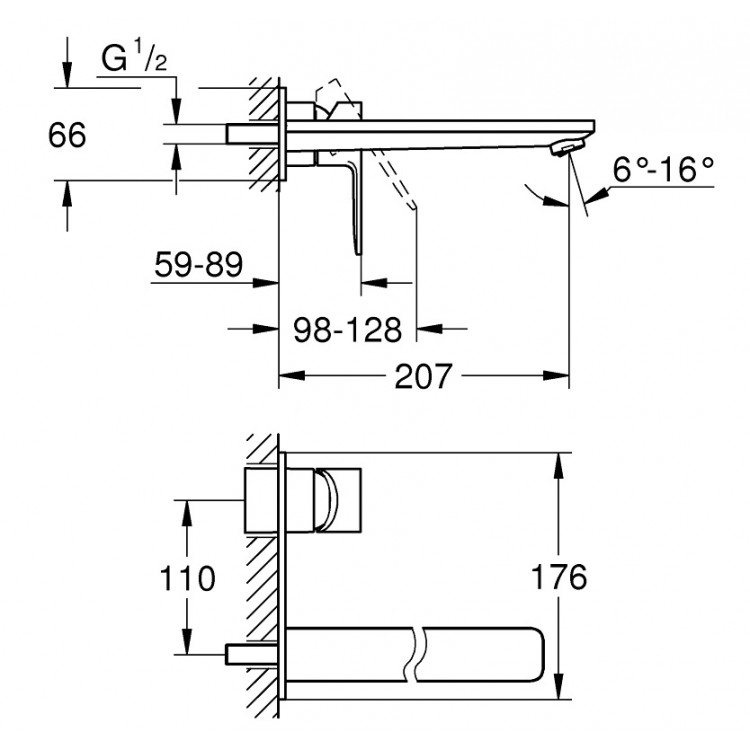 Grohe LINEARE Смеситель для раковины, 23444DC1