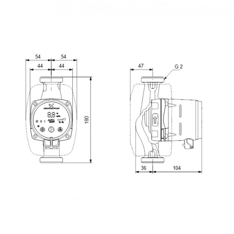 Grundfos Циркуляционный насос Alpha 2 32-60 180, 99411221