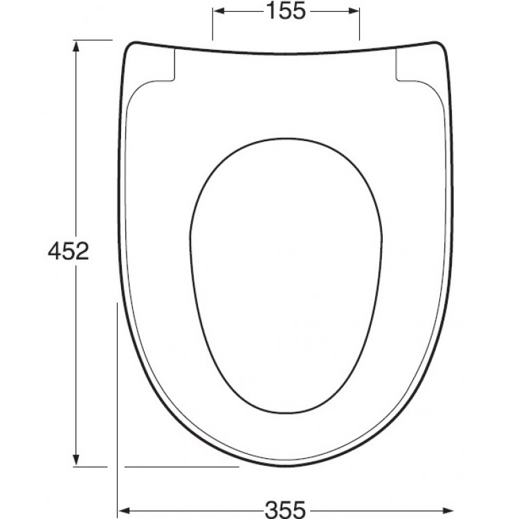 Gustavsberg Cietais WC Soft Close vāks, balts 9M26S101