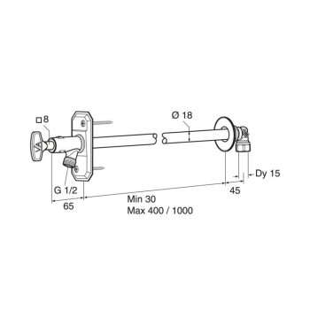 Gustavsberg Dārza krāns neaizsalstošs ar slēdzeni 30-100cm, FG0105070