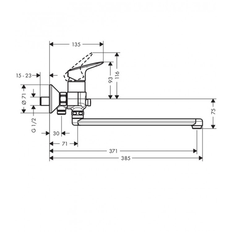 Hansgrohe Logis Смеситель для ванны/душа, 71402000