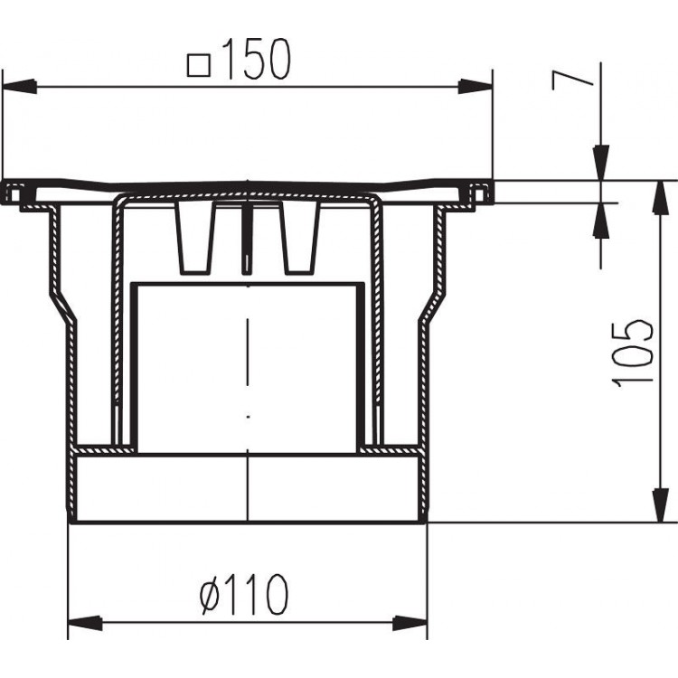 HACO PVS DN110 N Traps, vertikāls