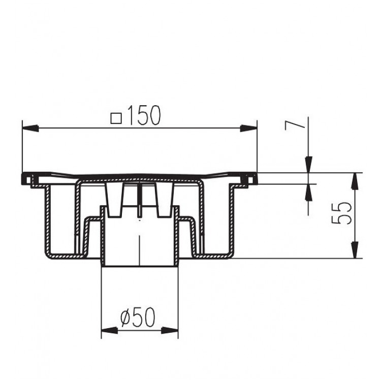 HACO PV DN50/55 N Traps, vertikāls