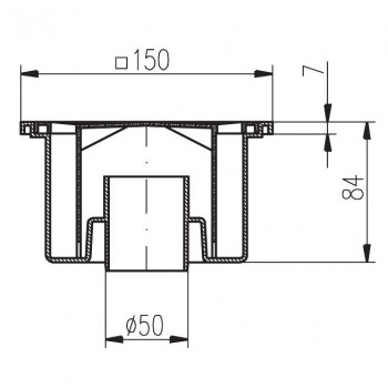 HACO PV DN50/84 B Трап, вертикальный