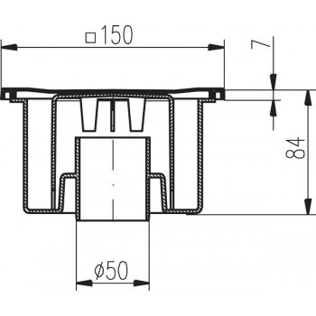 HACO PV DN50/84 N Трап, вертикальный