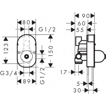 Hansgrohe Zemapmetuma daļa, 31741180