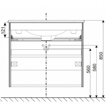 IFO Sense Skapītis ar izlietni 90cm, 47382