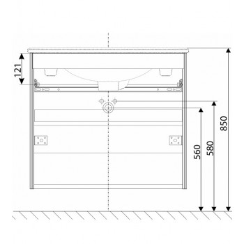 IFO Sense Шкафчик с раковиной 60cm, 47380