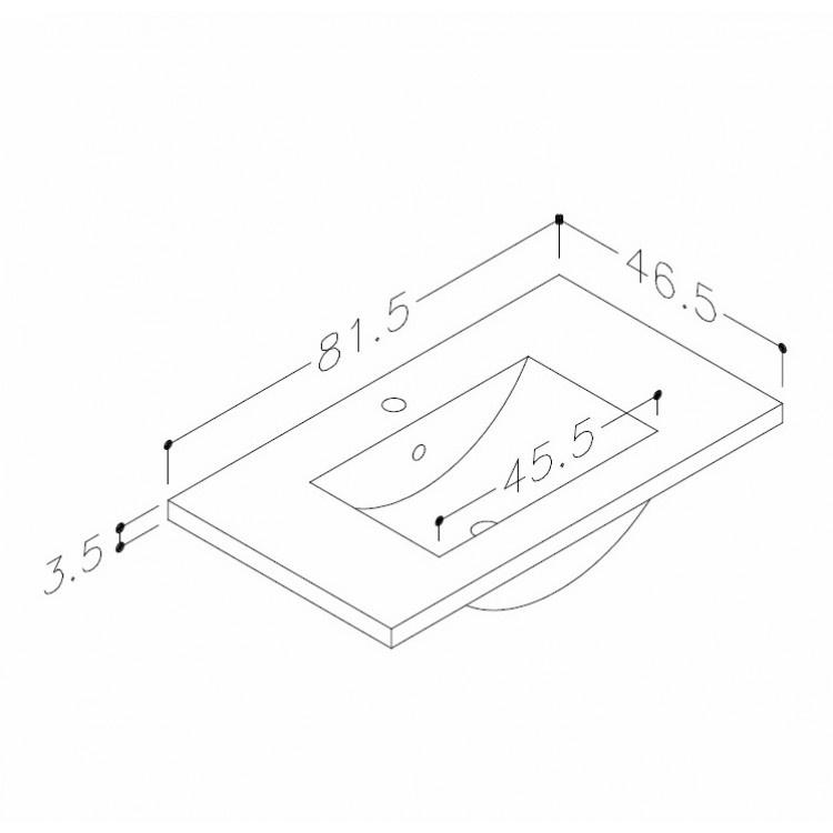 Kame Terra Skapītis zem izlietnes 80cm, BU/8-3DR/D1F2