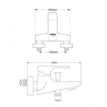 Magma Cмеситель для ванны и душа SALACA MG-2320