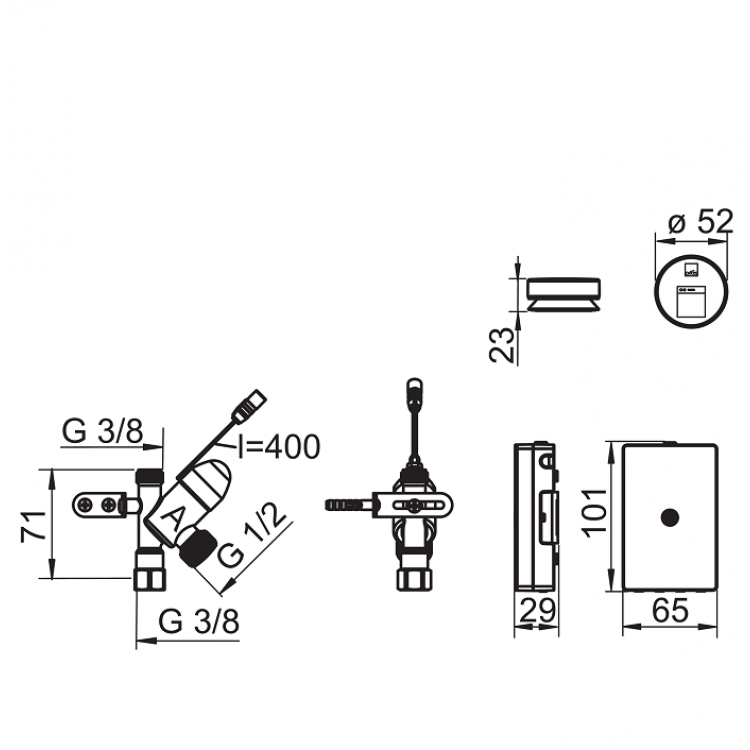 ORAS Tālvadības ventilis, 3V, 272100