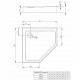 Radaway Dušas paliktnis Doros PT Compact 80x80, balts