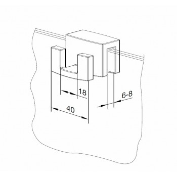 Radaway Āķis montēšanai uz stikla, WR-009