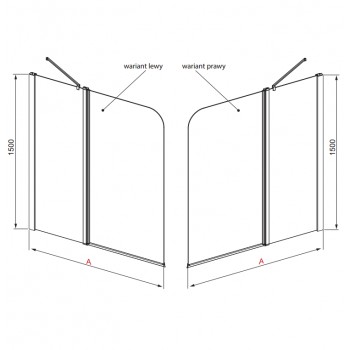 Radaway Шторка на ванну Eos PND II 110 cm