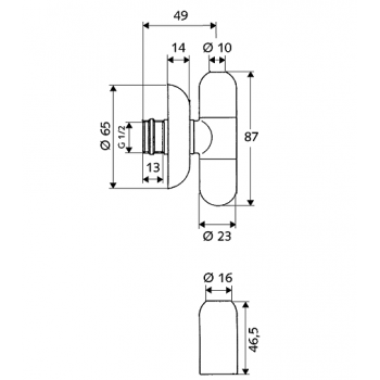 SCHELL Rondo Stūra ventīlis 1/2 x 3/8(10), hromēts 051520699