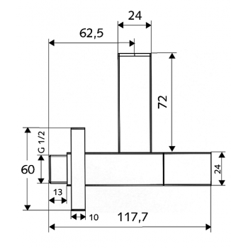 SCHELL Quad Stūra ventīlis 1/2 x 3/8(10), hromēts 053620699